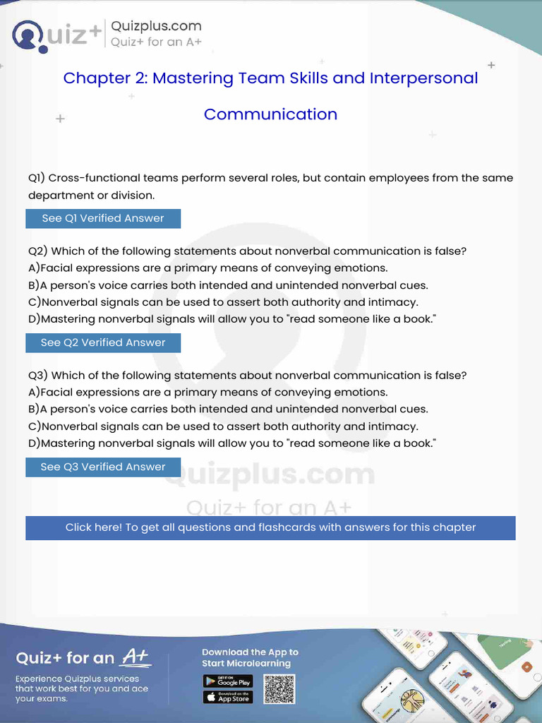 Crossfunctional Teams Perform Several Roles but Contain Employees From ...