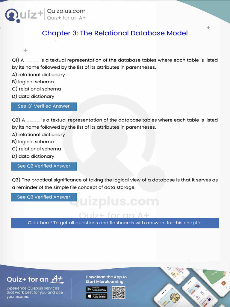 A is a Textual Representation of the Database Tables Where Each Table ...
