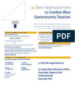 Le Cordon Bleu Gastronomic Tourism: Direct Application Form