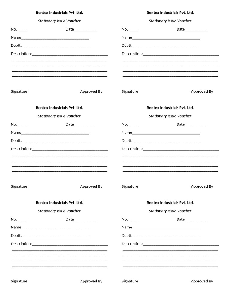 Issue Voucher | PDF