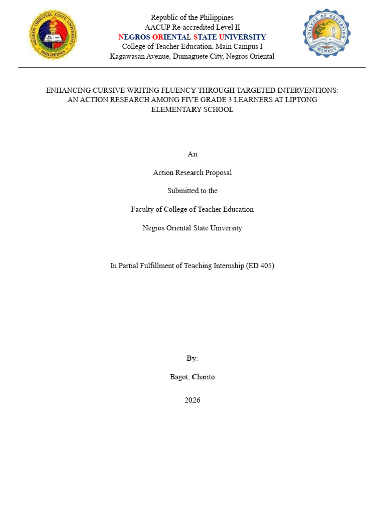 Action Research Proposal | PDF | Learning | Hypothesis