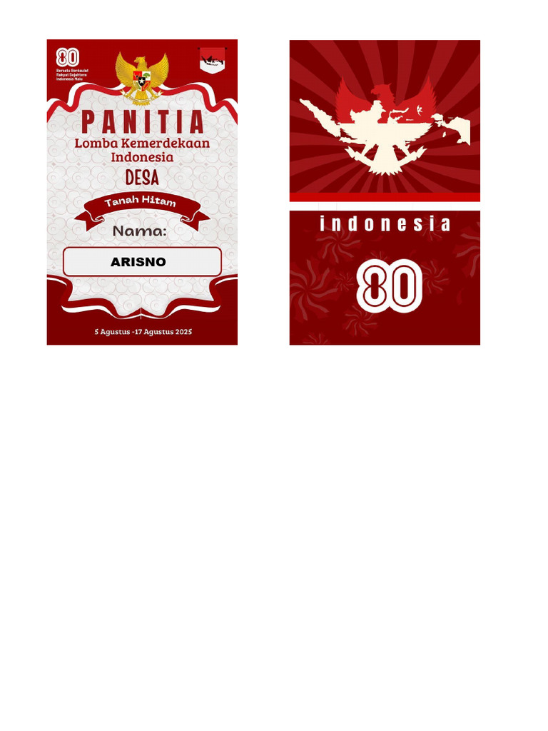 Id Card 80 Th Merdeka - Copy (2) | PDF