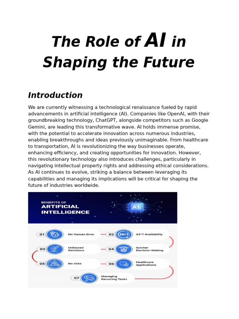 Artificial Intelligence is Reshaping the Future by Automating Tasks ...