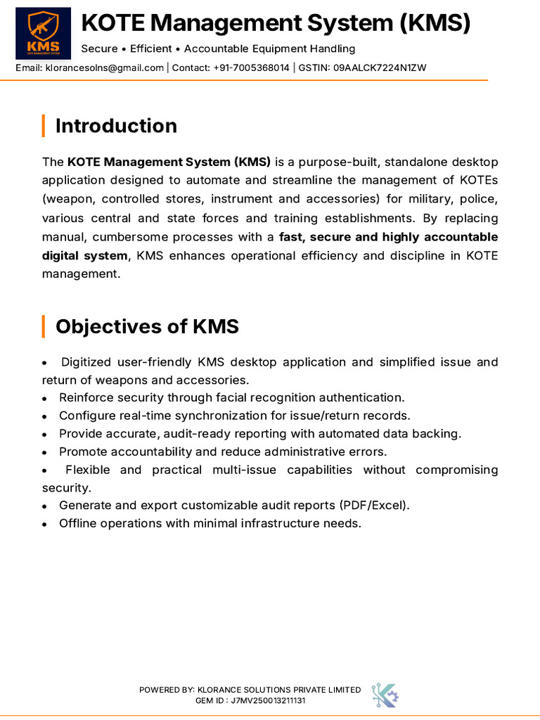 KMS Proposal | PDF | Backup | Computing