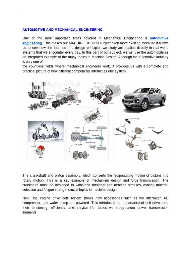 Fundamentals of Automotive and Mechanical Engineering | PDF | Brake ...