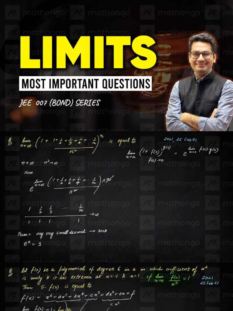 Limits - JEE 007 Series by Anup Sir - MathonGo | PDF