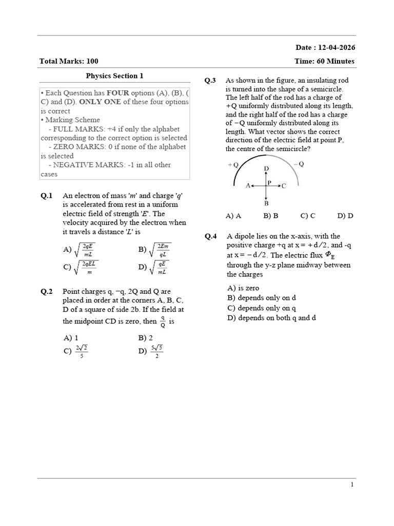 electro nlm xii-1132250-2026-04-12 06_23_06_question_paper | PDF ...
