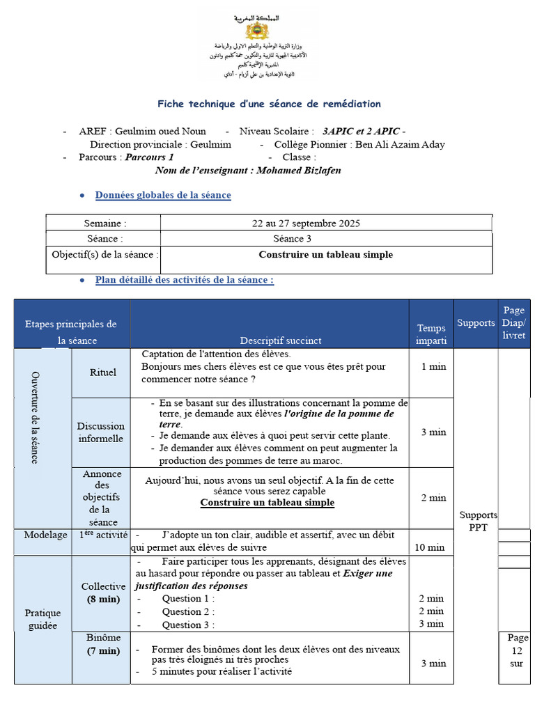 Construire Un Tableau | PDF