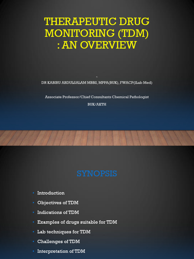 CHEM PATH; __Therapeutic Drug Monitoring | PDF | Pharmacology | Pharmacy