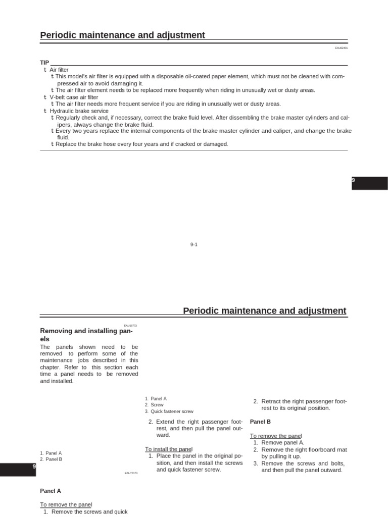 Periodic Maintenance and Adjustment | PDF | Tire | Brake