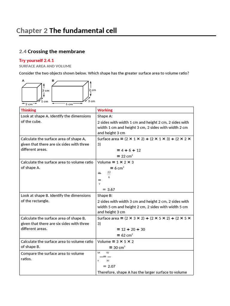CH 2.4 Crossing the Membrane Ans | PDF | Osmosis | Cell Membrane