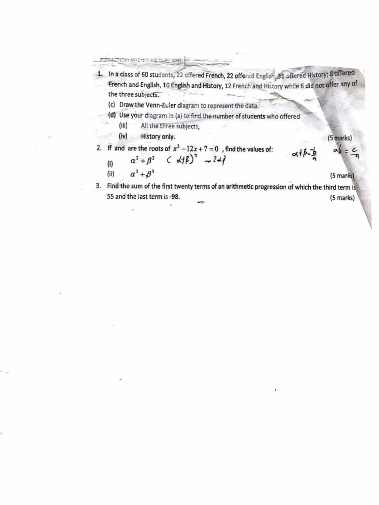 Math101 Mid Sem | PDF