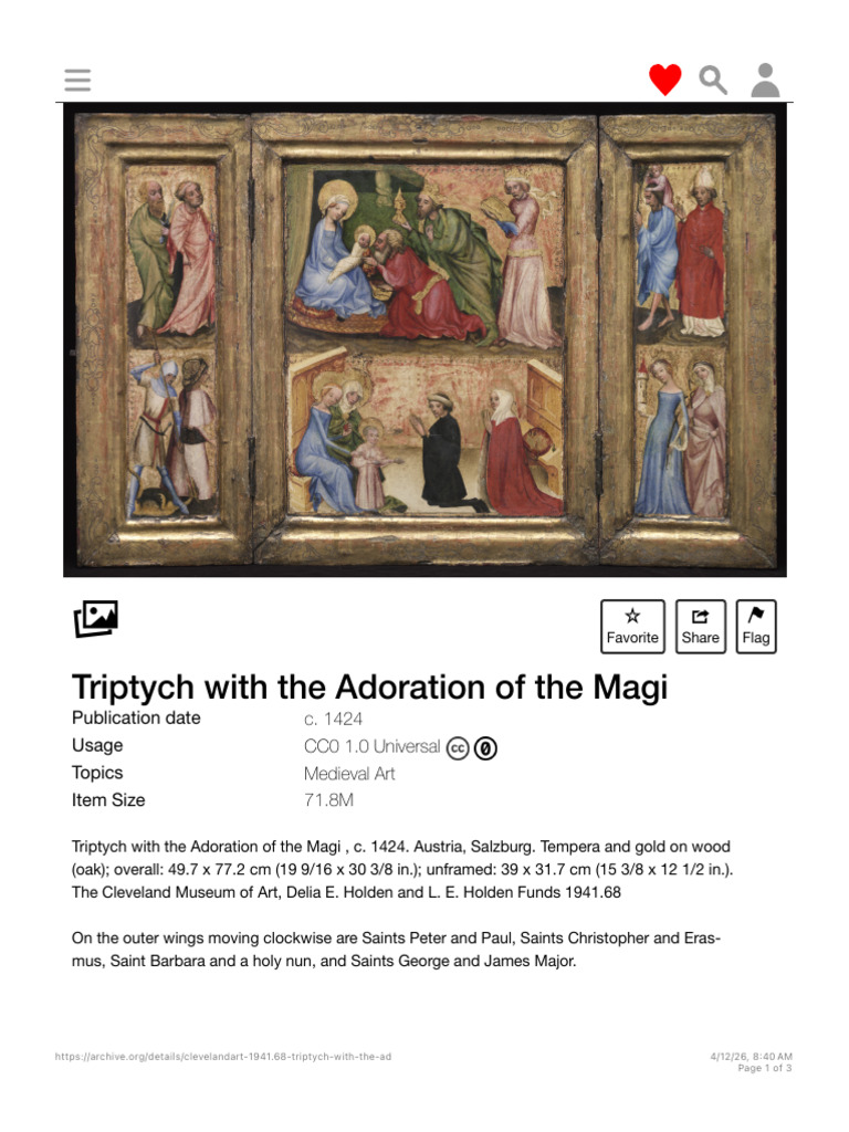 Triptych With the Adoration of the Magi - Free Download, Borrow, And ...