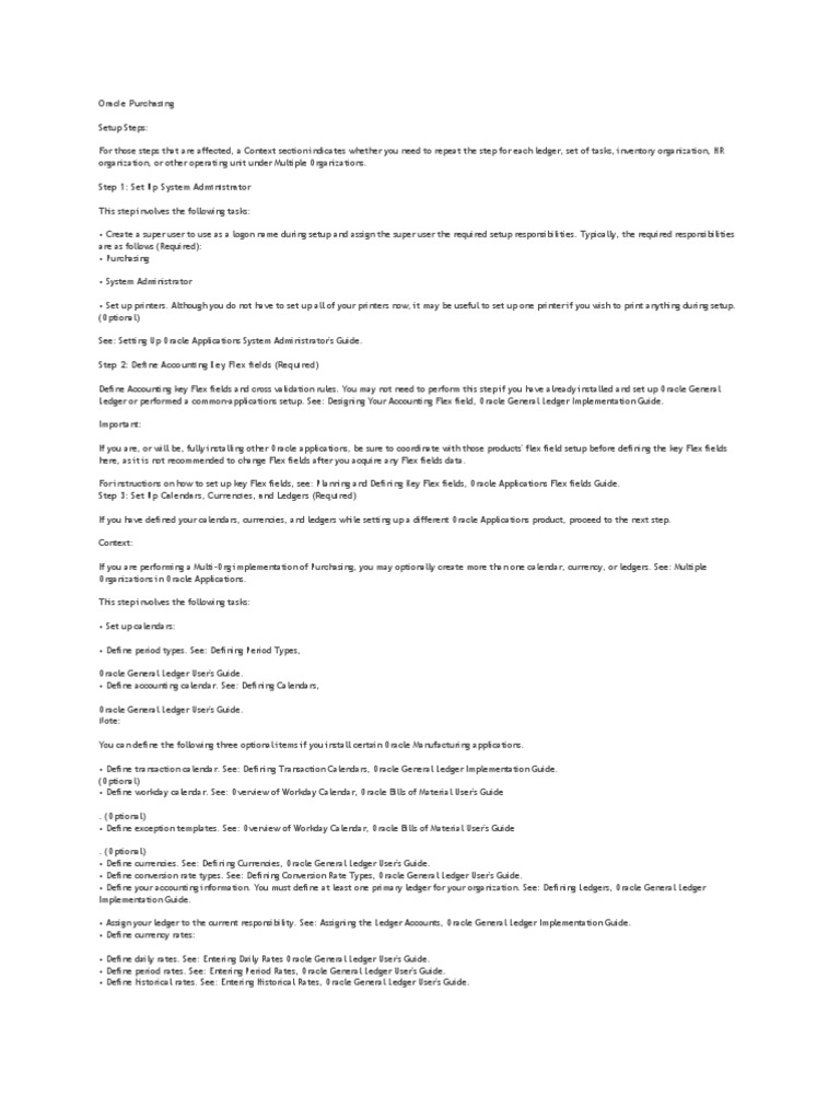 Oracle Purchasing Setup Guide | PDF | Oracle Database | Human Resource ...