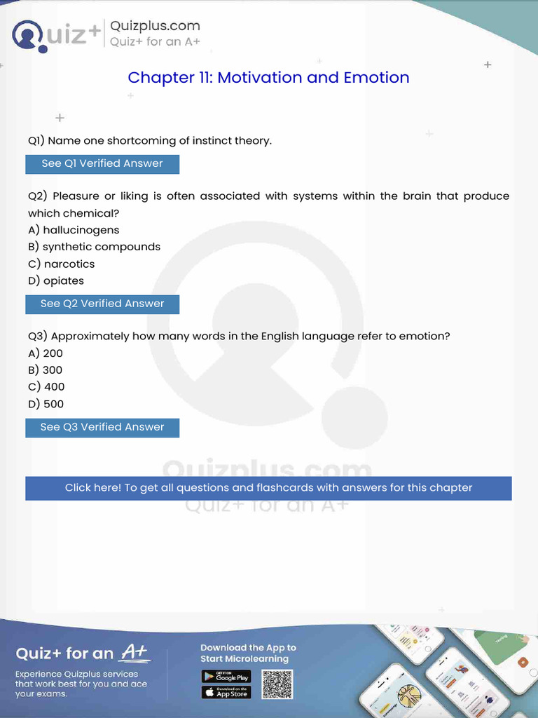 Name One Shortcoming of Instinct Theory | PDF | Stress (Biology ...