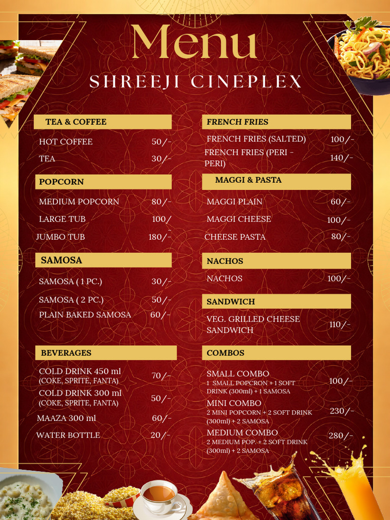 Shreeji Cineplex Menu | PDF