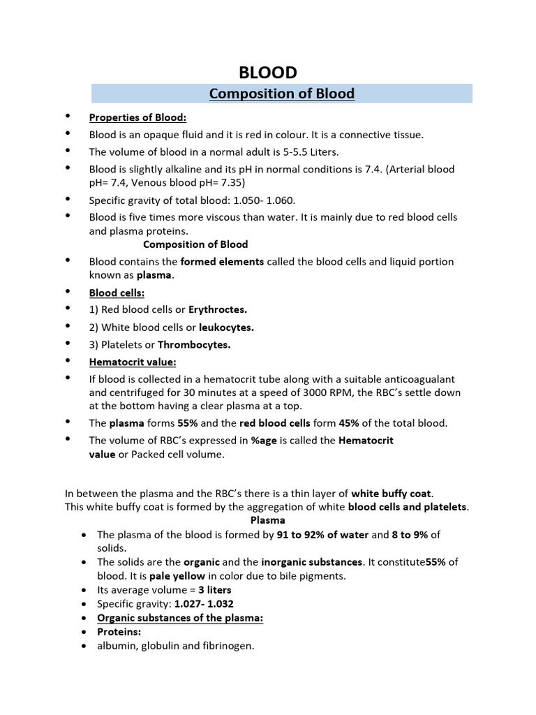 Blood Physiology - Complete | PDF | Anemia | Blood Type