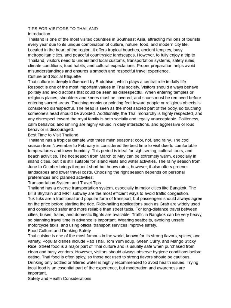 Document | PDF | Thai Cuisine | Thailand