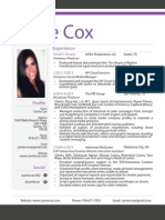 Carrie Cox Resume