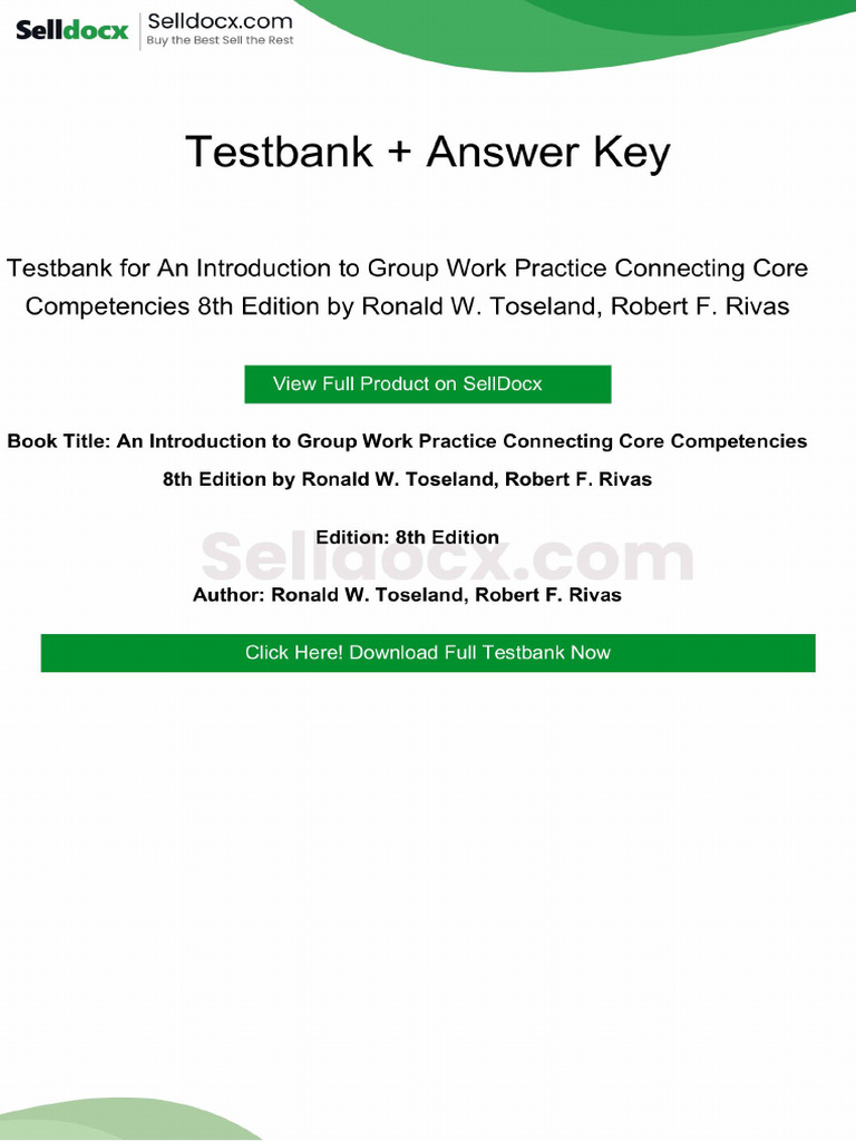An Introduction to Group Work Practice Connecting Core Competencies 8th ...