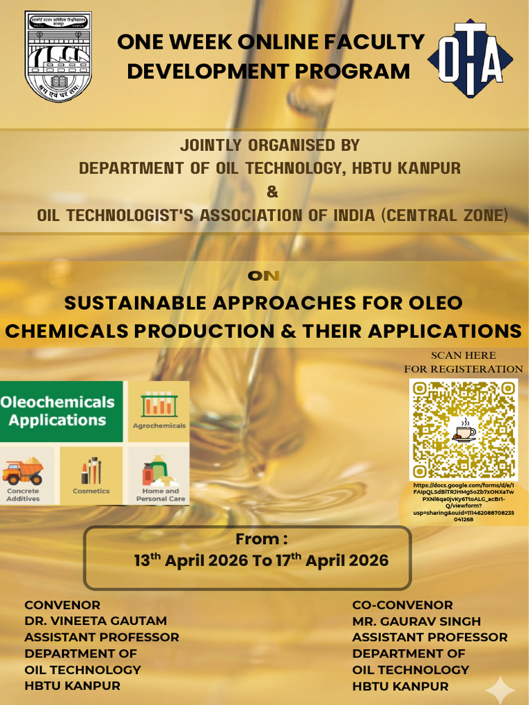 One Week Faculty Development Program (Fdp)-1 | PDF | Chemical ...