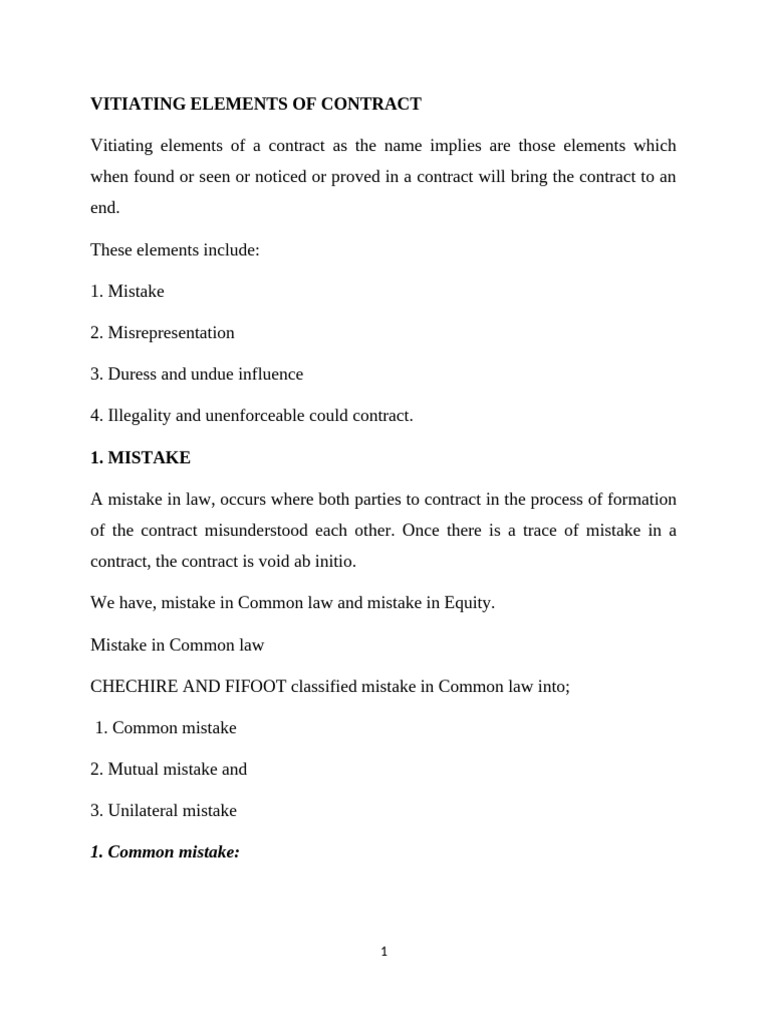 CONTRACT | PDF | Misrepresentation | Damages