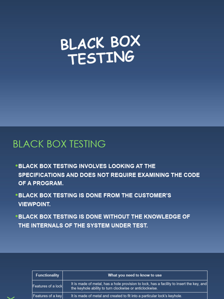 10.Black Box Testing.pptx | PDF