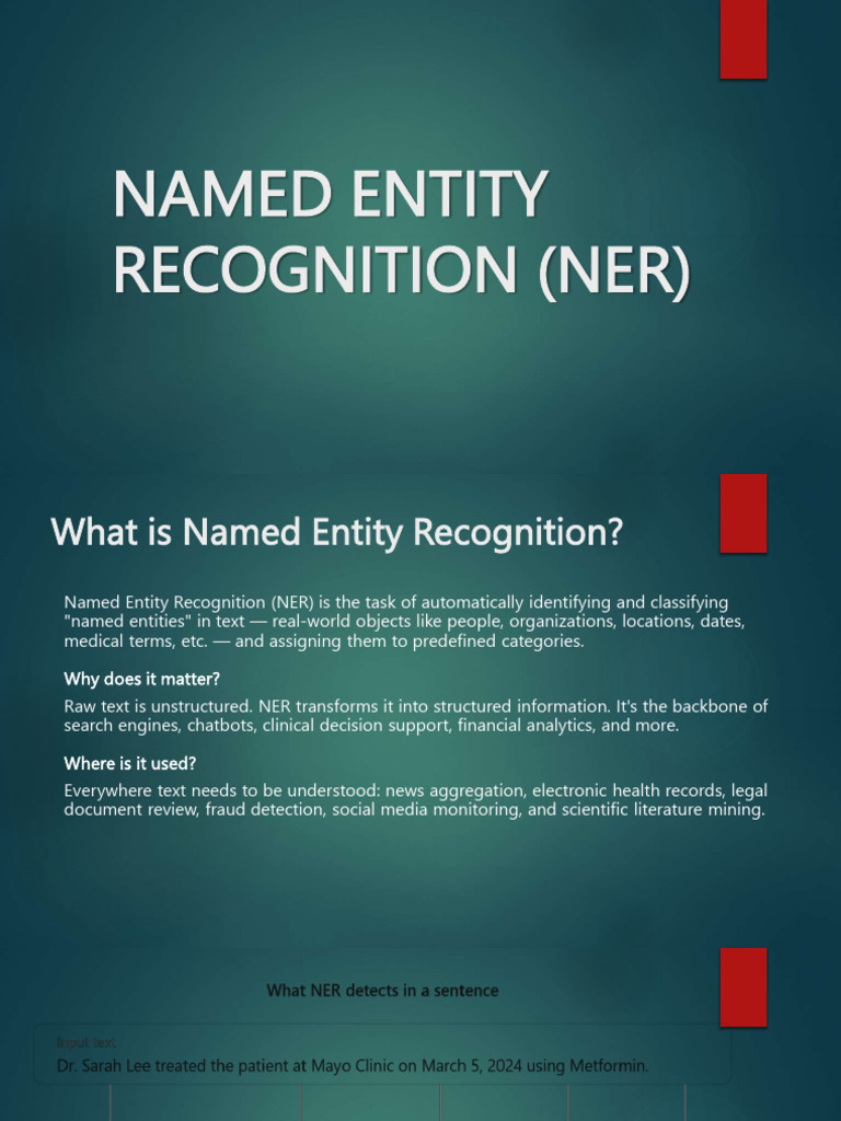 Named Entity Recognition (Ner) (1) | PDF | Machine Learning ...