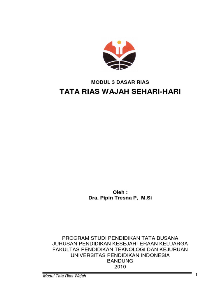 Modul 3 Dasar Rias Tata Rias Wajah Sehar | PDF