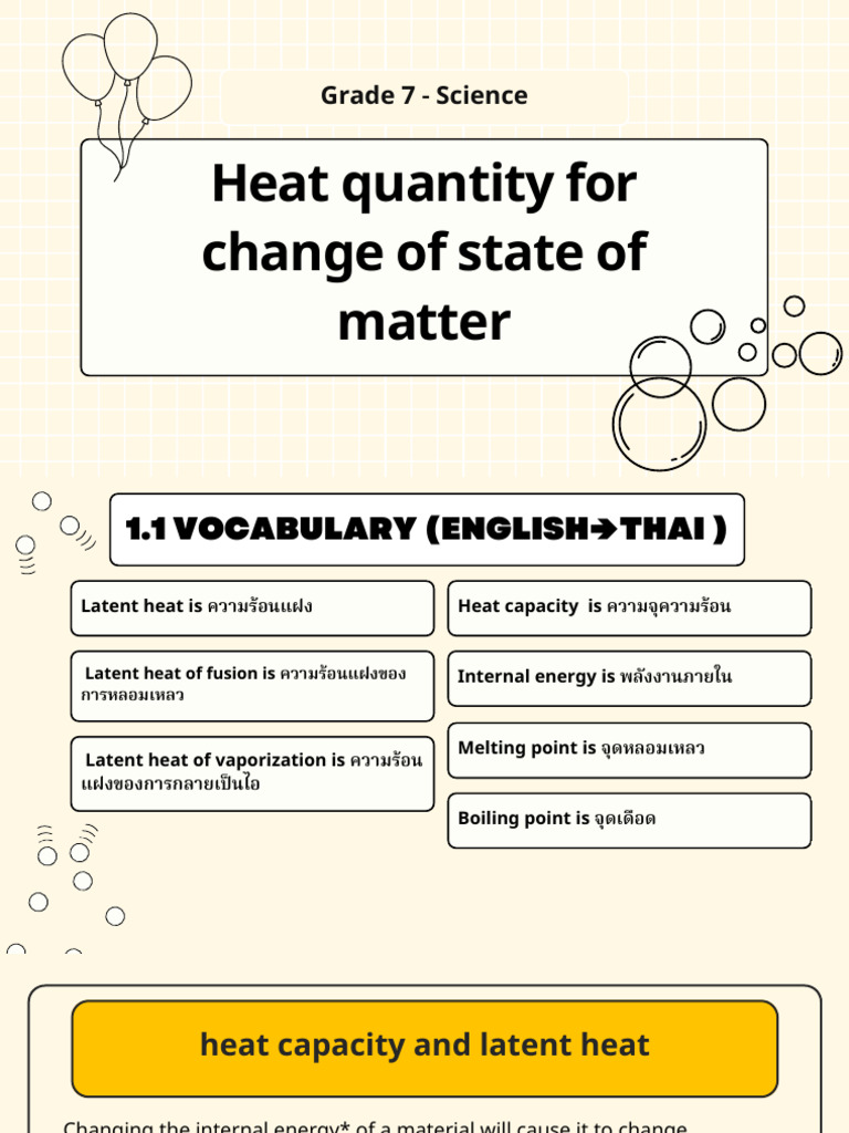 05_Heat Quantity for Change of State of Matter | PDF