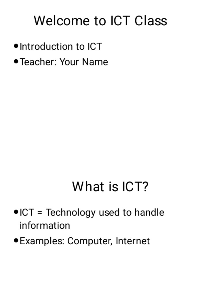 Final ICT Presentation | PDF