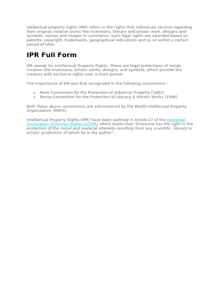 ipr4 | PDF | World Intellectual Property Organization | Intellectual ...