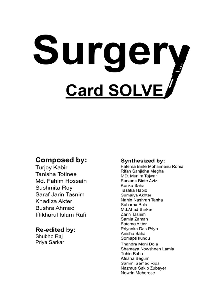 Surgery Viva Card Solve Board 2 | PDF | Thyroid | Hyperthyroidism