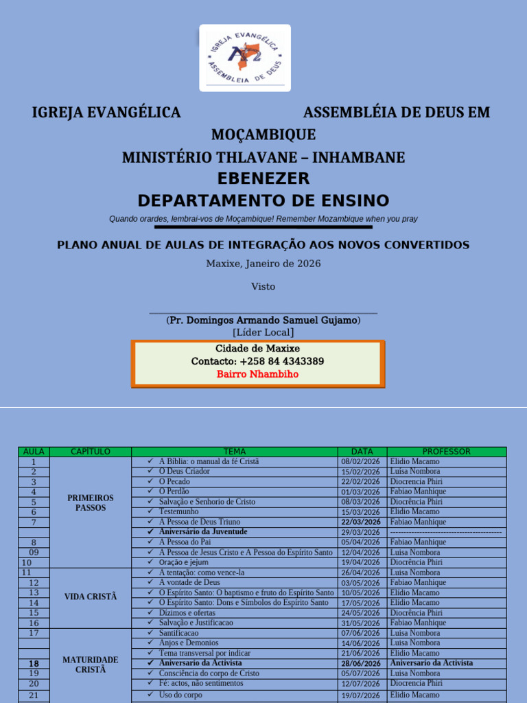 Plano de Aulas de Integracao Atualizado - 102012 | PDF | Espírito Santo ...