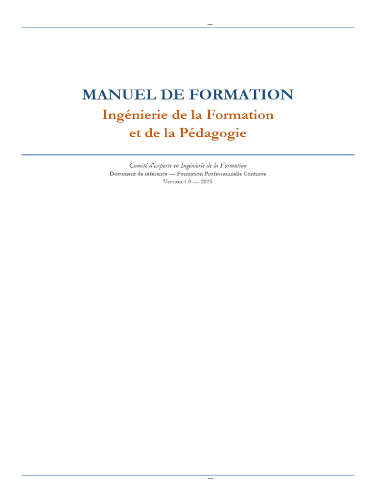 Comprendre La Formation en 9 Modules | PDF | Pédagogie | Apprentissage
