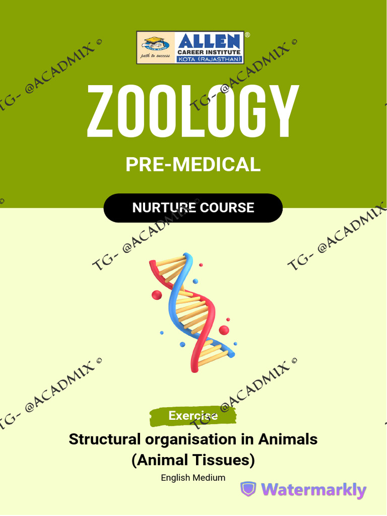 Allen Zoology 2026 Modules - Exercise | PDF | Epithelium | Tissue (Biology)