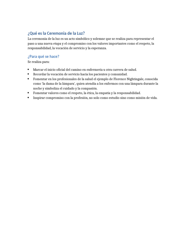 Copia de Que Es La Ceremonia de La Luz | PDF