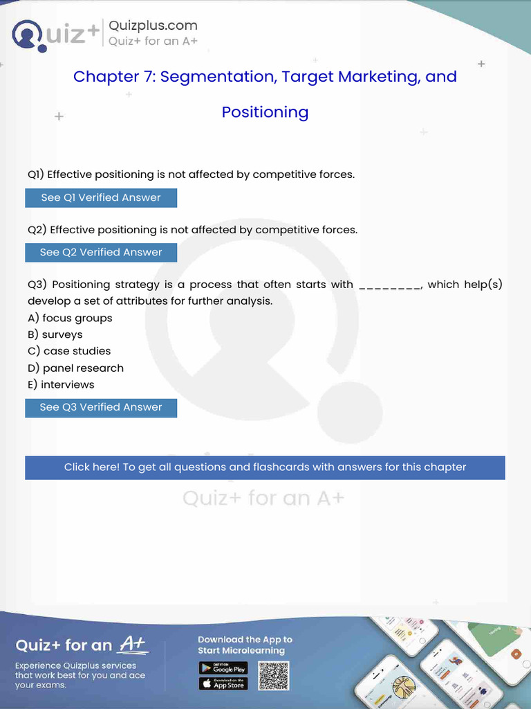 Effective Positioning is Not Affected by Competitive Forces | PDF ...