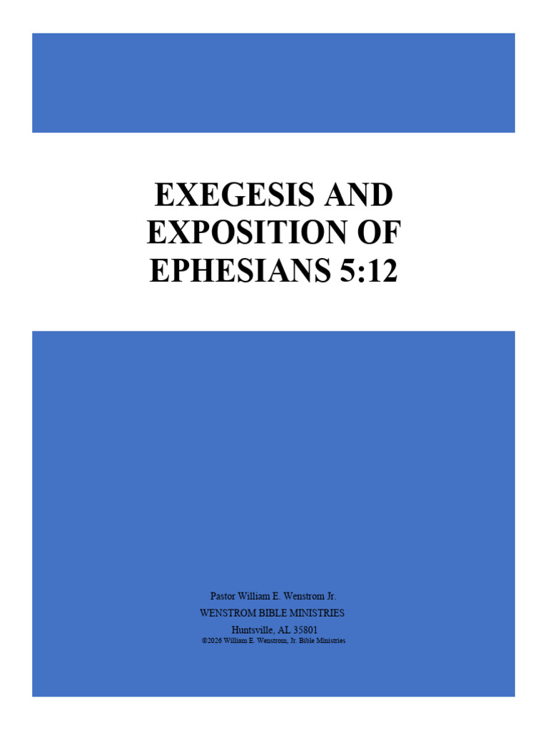 Exegesis and Exposition of Ephesians 5 1 | PDF | Epistle To The ...