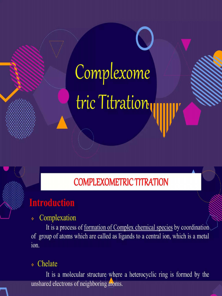 Complexometric Titration | PDF