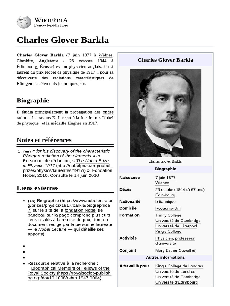 Charles Glover Barkla | PDF