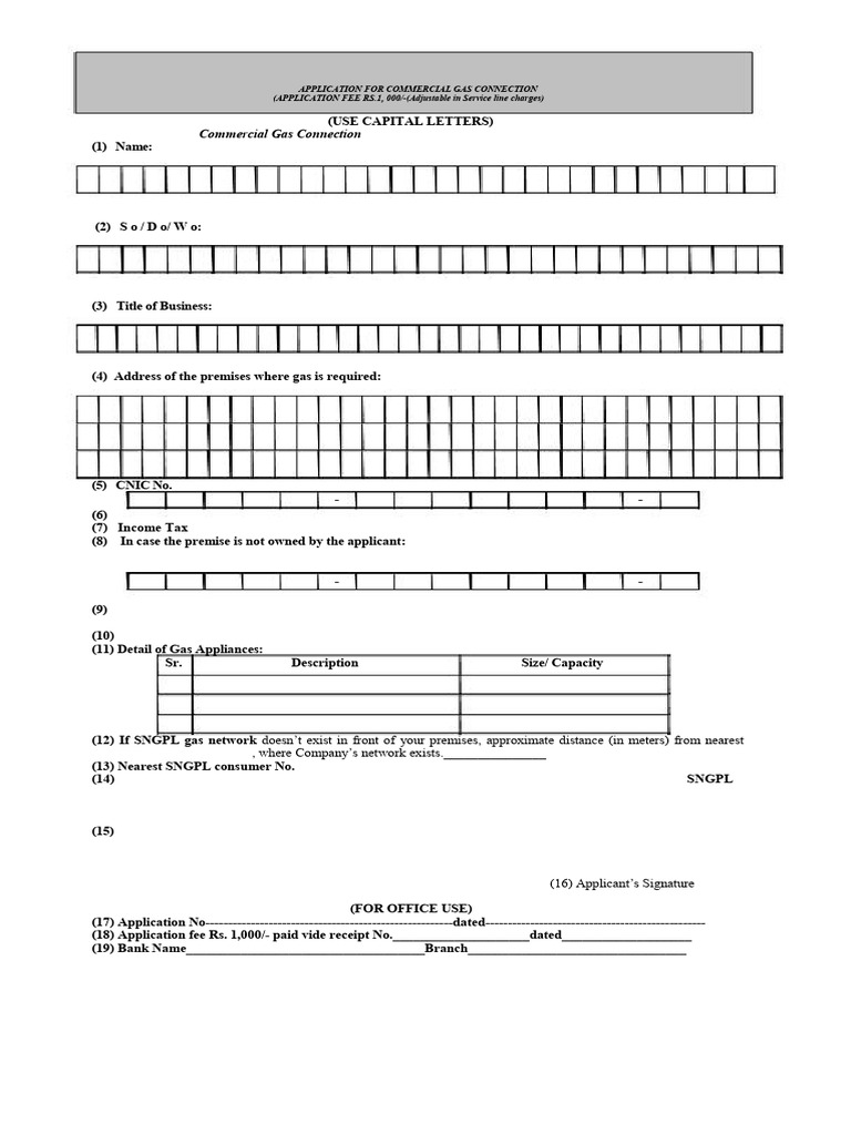 New Connection - Application Form | PDF | Affidavit | Sole Proprietorship