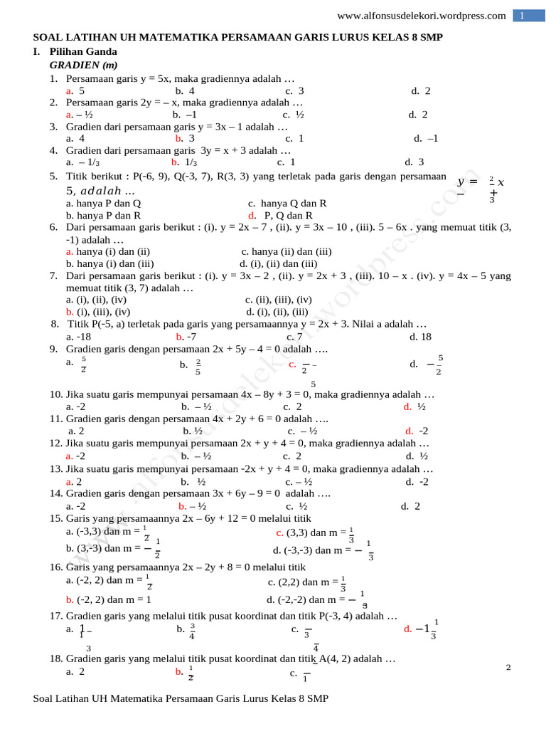 Soal Latihan PGL | PDF