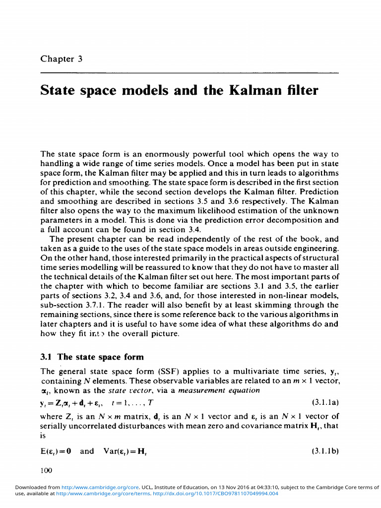 [Forecasting, Structural Time Series Models and the Kalman Filter ...