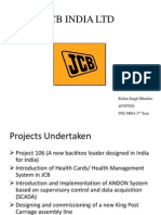 JCB INDIA LTD Projects Improvements