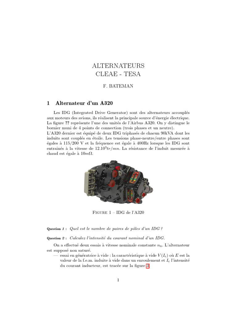 TD4 - Circuits - Bord - Copie | PDF | Générateur électrique | Puissance ...