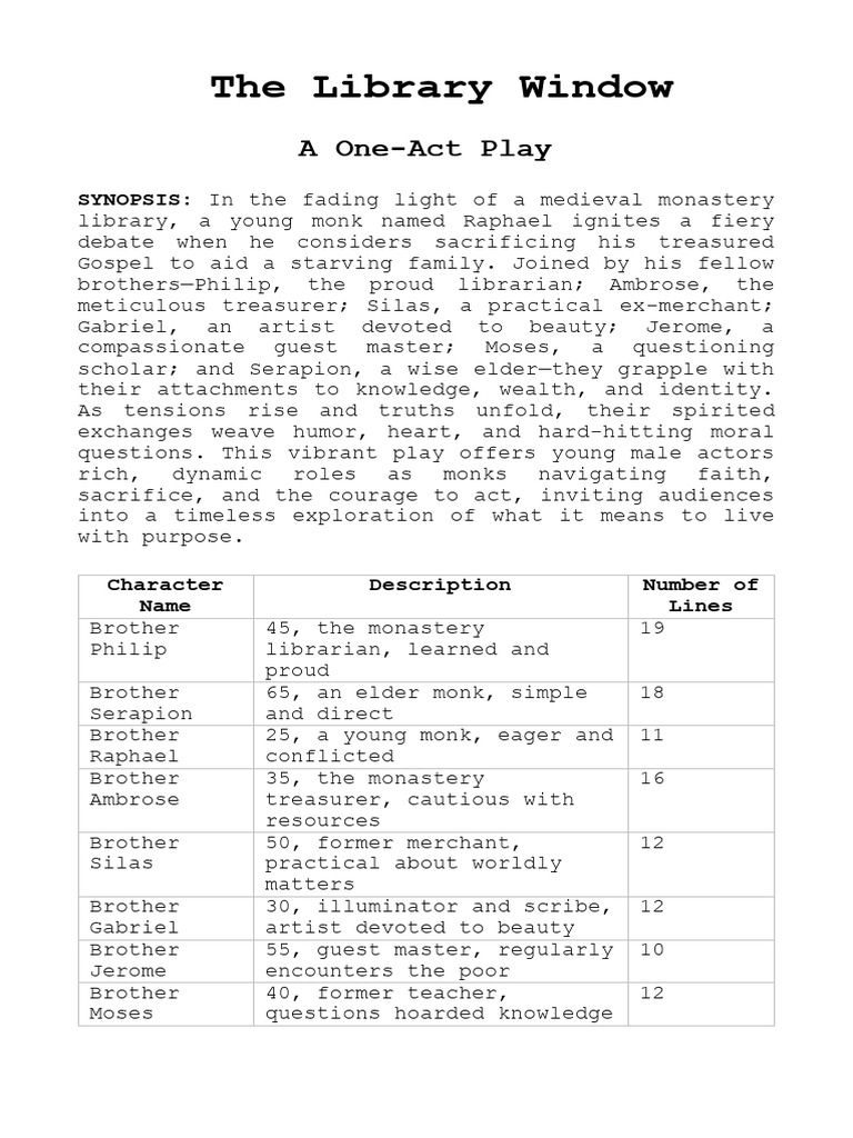 The Library Window - Cast of 8 | PDF | Books
