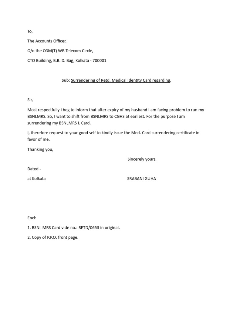 CGHS Letter | PDF