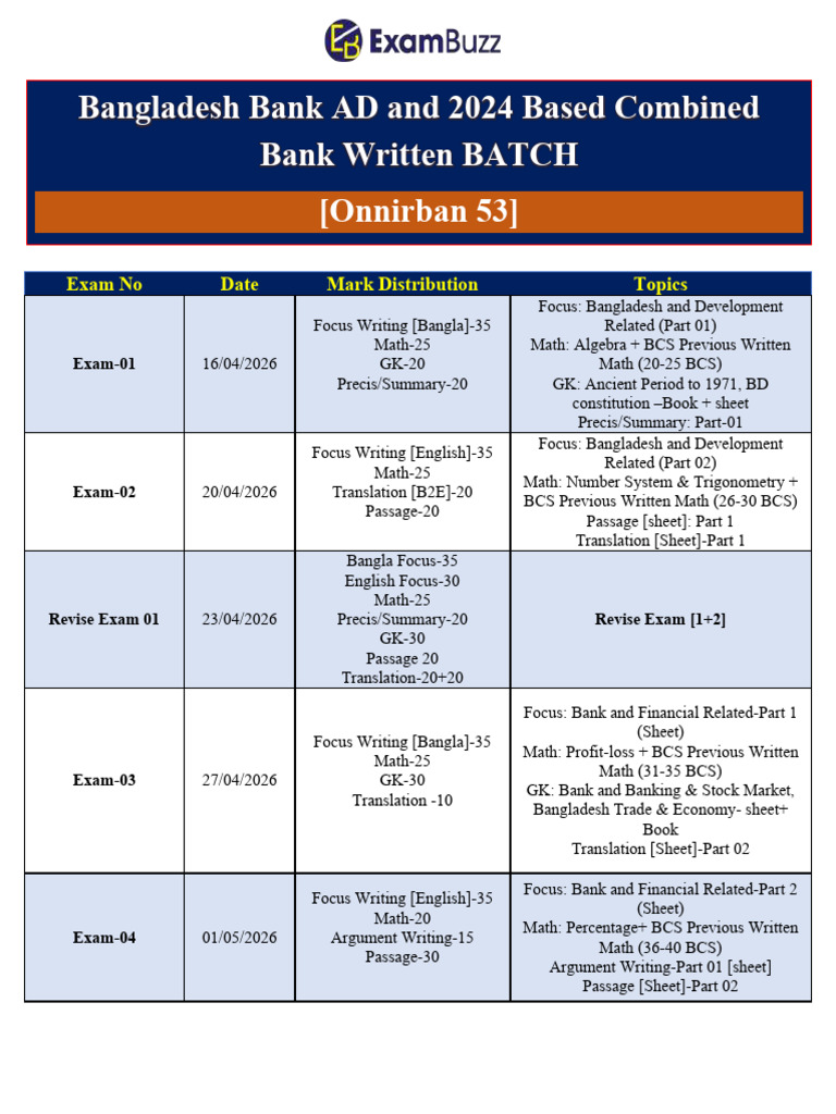 BB AD and 2024 Based Long Batch Written Routine | PDF | Science ...