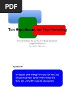 2012 Ten Hypotheses For Tech Investing